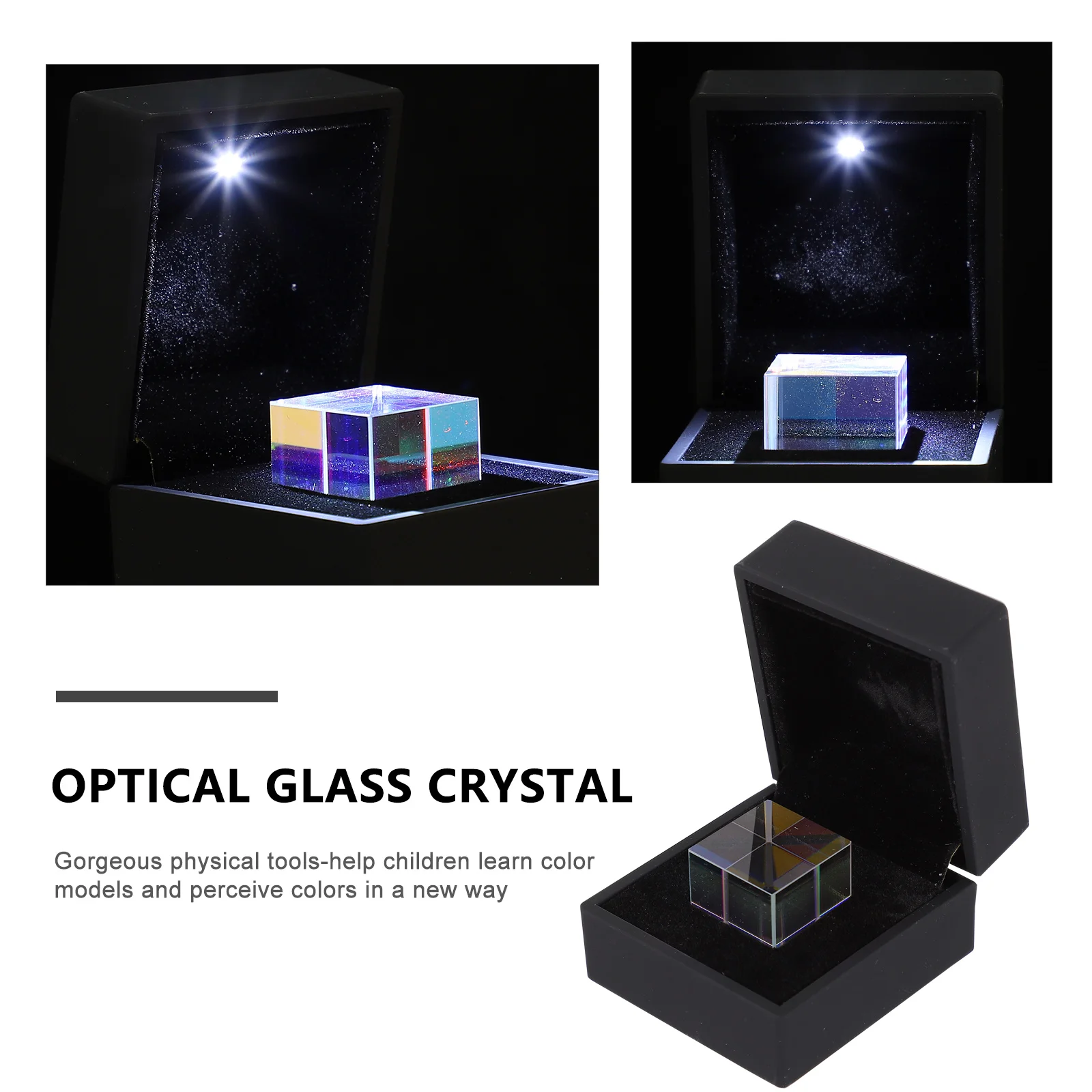 

Premium Optical Glass Crystal Prisms For Home Decor Rainbow Light Reflector Physical Teaching Aids Gift Box Decorative