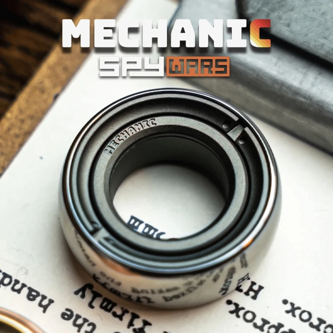 LAUTIE Mechanic Ring Fidget Spinner Slider Zirconium Alloy EDC Toys Metal Anti Stress Sensory ADHD Focus Tool Fidgeting Toys