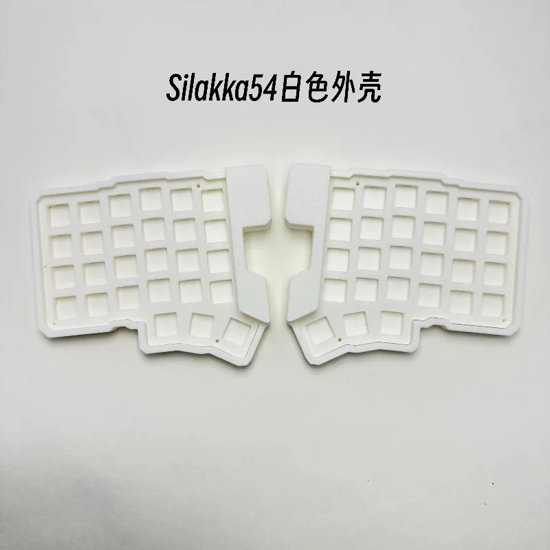 Nowa obudowa klawiatury Silakka54, drukowana 3D, ergonomiczna obudowa klawiatury gamingowej, obudowa klawiatury biurowej dla programistów, zestaw obudowy klawiatury, możliwość personalizacji. — zdjęcie produktu 3