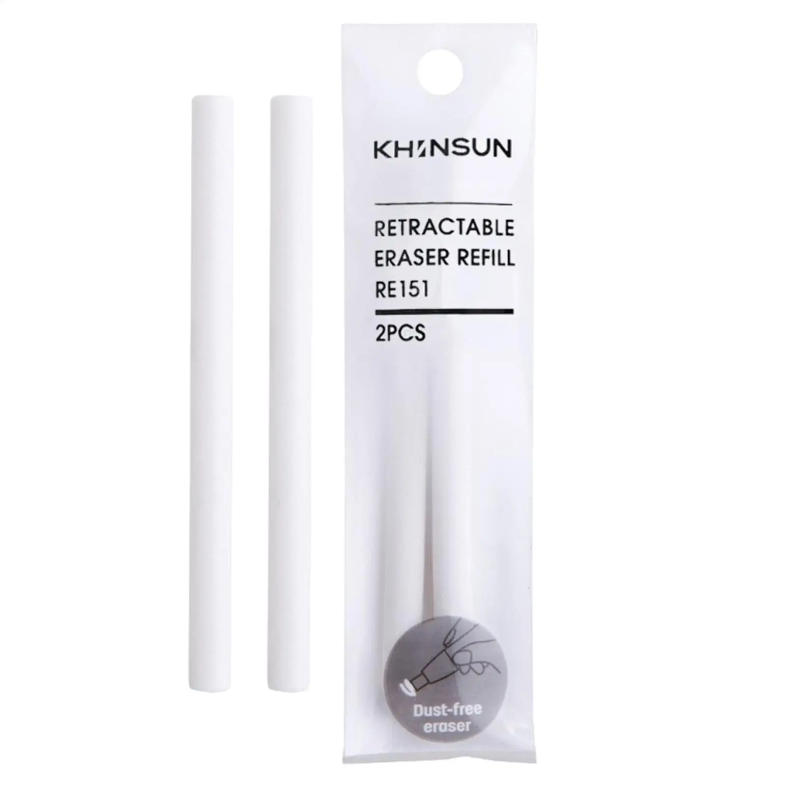 Press Eraser Pen with Replaceable Core Retractable and Pushable Art Eraser for Students and Children Stationery Supplies
