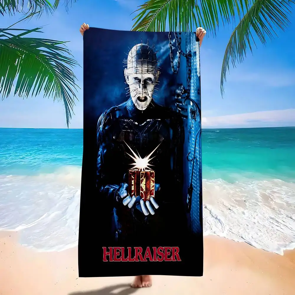 Classic H-Hellraiser Horror Movie Big Microfiber Beach Towels Quick Dry Towel Sand Beach Towels Pool Towel for Travel Swim Pool