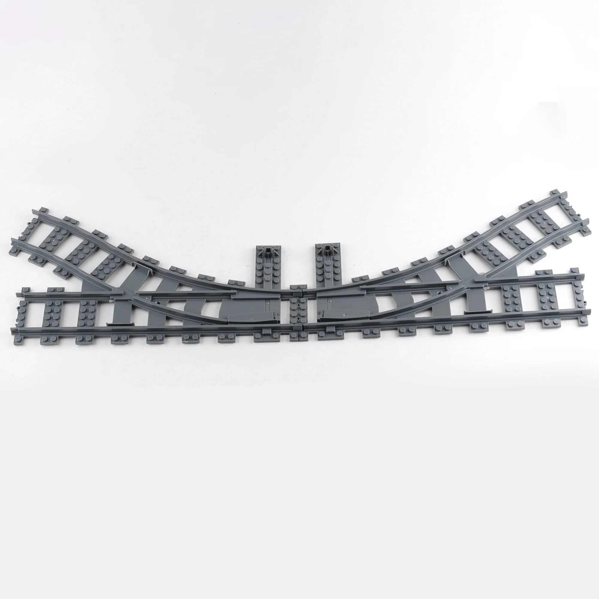Klocki MOC Klocki Konstrukcyjne Miejskie Pociągi Koleje Miękkie Proste Zakrzywione Krzyżowe Szyny Zdalne Sterowanie Furkalowe Koleje Kreatywne Klocki Kolejowe Zabawki