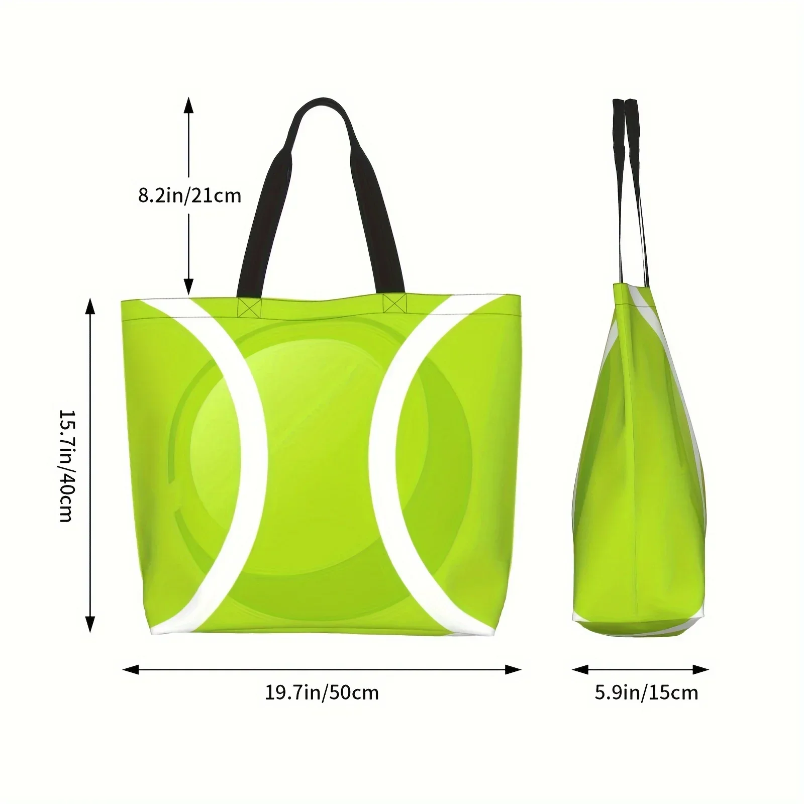 Custom Woman Tennis Tote Handbag Large Oversize Casual Canvas Tennis Mom Beach Travel Tote Bag