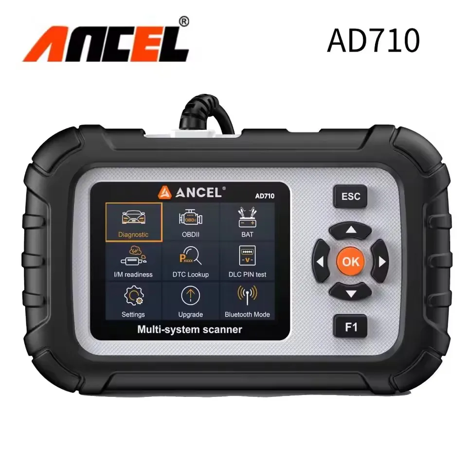 

ANCEL AD710 OBD2 Auto Scanner Engine/ABS/SRS System Diagnostic Tool ABS Bleeding EPB Reset Battery Tester OBD 2 Car Scan Tools