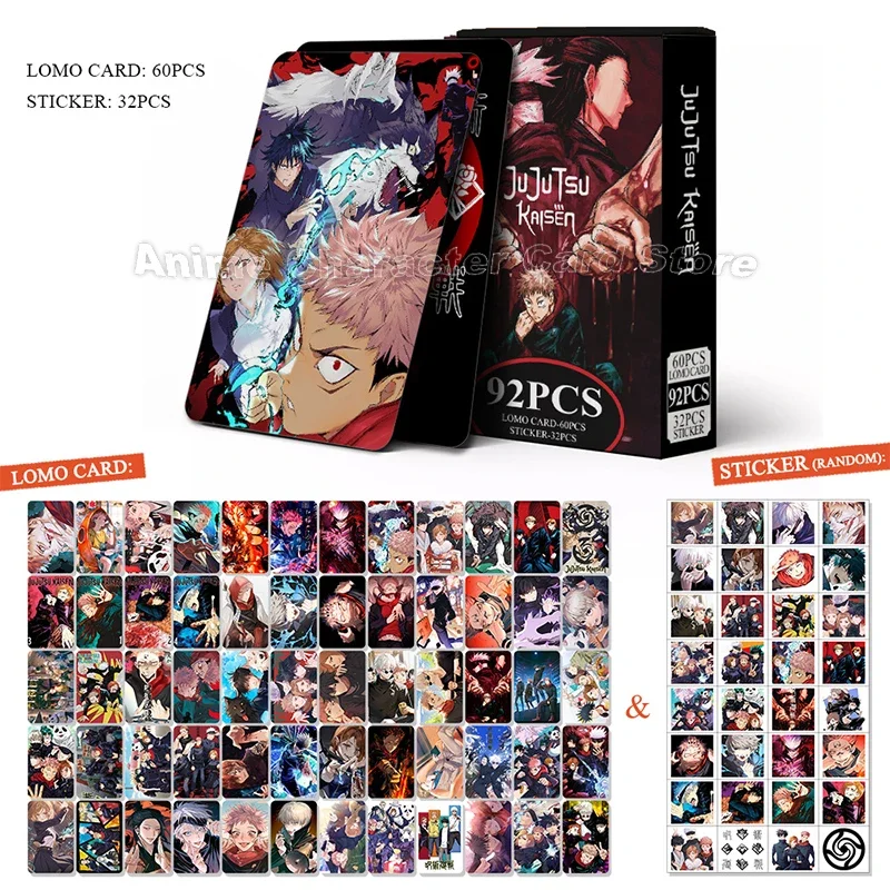 LOMO Cards Sticker Anime Naruto One Piece Chainsaw Man Tokyo Post Card Photocards Hobby Game Collection Toys For Children Gifts