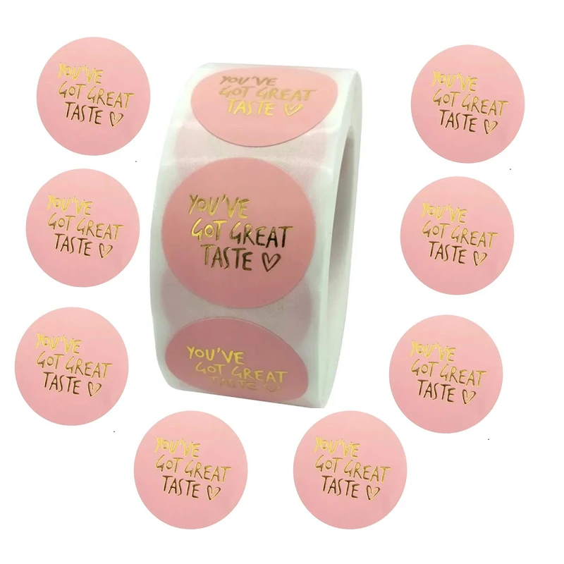 500 قطعة تسميات مستديرة ورق الكرافت شكرا لك ملصقات Dragees كيس الحلوى زهرة هدية صندوق كعكة صناديق التعبئة والتغليف ملصق الزفاف #1