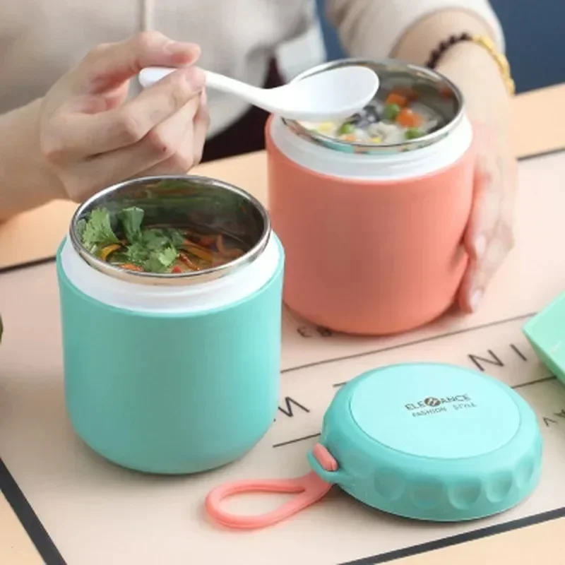 Lunch Box Food Thermal Jar Insulated Soup Thermos Stainless Steel Drinking Cup Bento Food Storage Containers