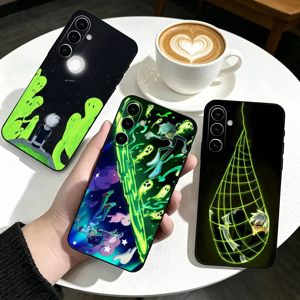 Cartoon D-Danny P-Phantom  Phone Case For Samsung Galaxy A73,A72,A71,A70,A53,A52,A51,Soft Silicone Black Cover