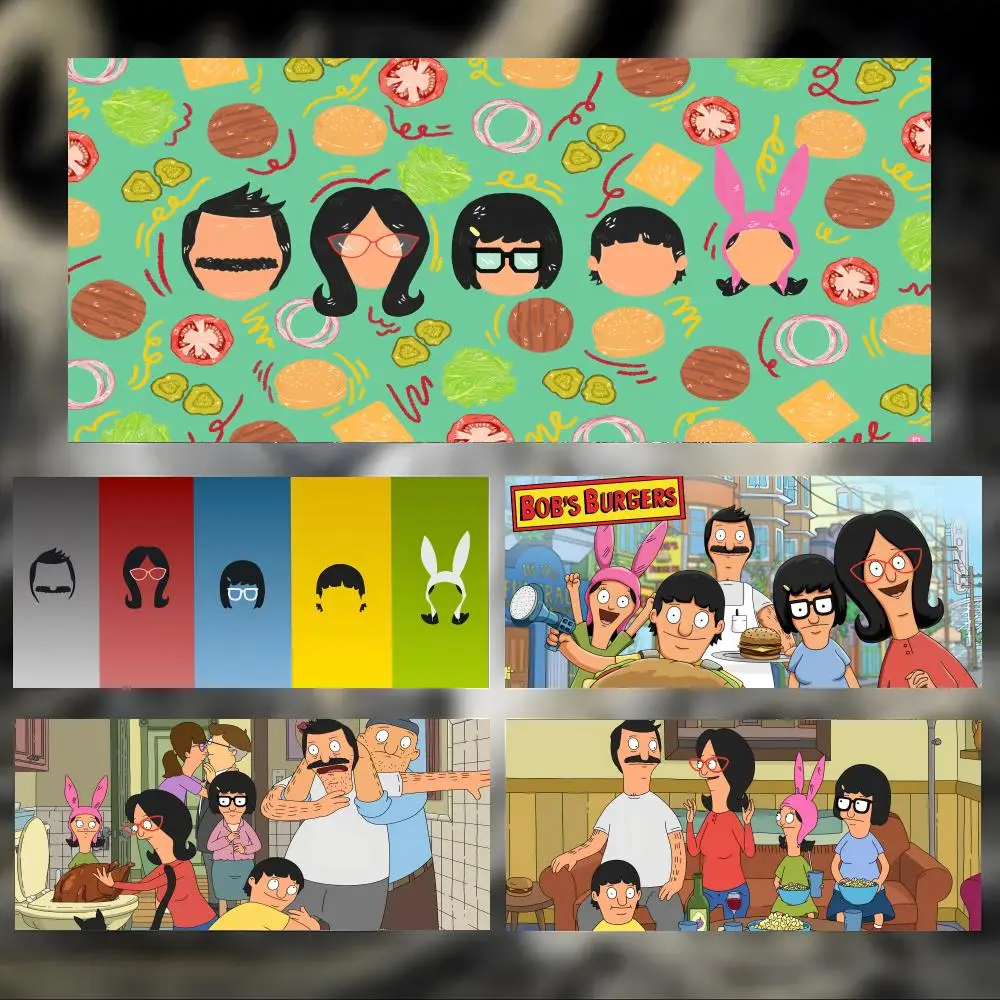 

Коврик для мыши с изображением мультяшного комедийного персонажа C-Bob's Burgers, большой игровой коврик для мыши с прошитыми краями, утолщенный настольный коврик для ПК