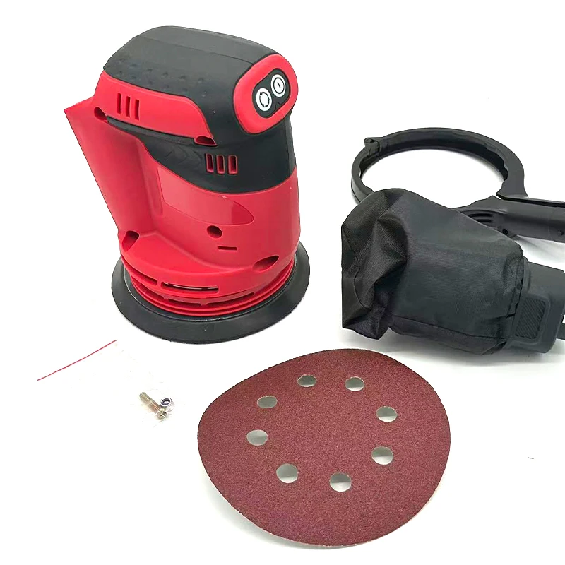 Cordless Random-Orbit Sander Woodworking Sander Electric Polishing Sander Power Tools with For Makita/Milwaukee 18V Batteries