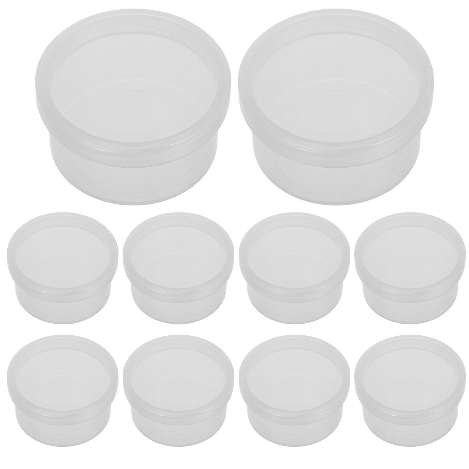 

10 Pcs Beauty Puff Storage Box Bead Containers Bliss Bins Body Butter with Lids Agar Plates Scrub Petri Dishes