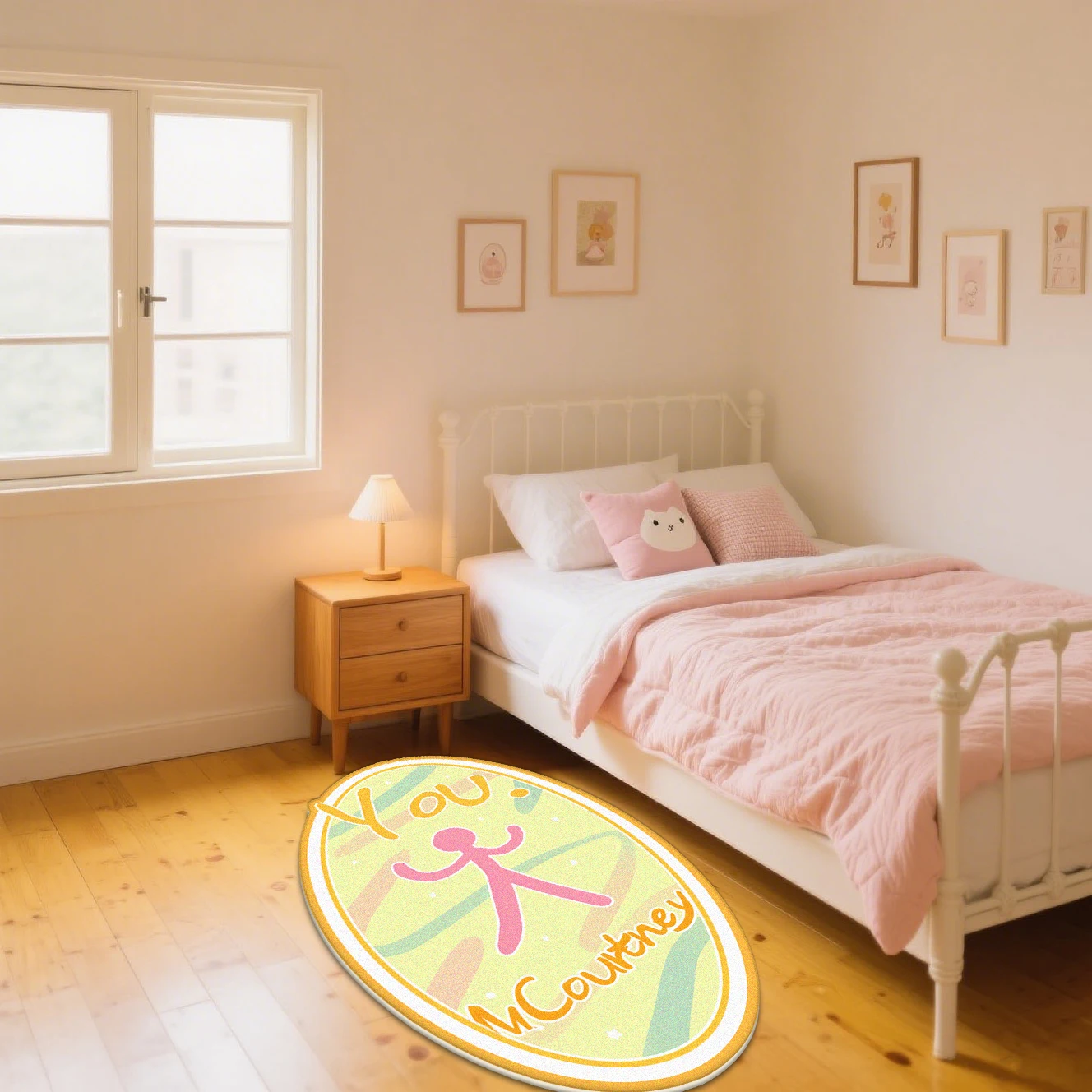 

Abstract Style Small Character Pattern CARPET FOR LIVE ROOM Bedroom Decoration Cartoon Lounge Rug Non-slip Parlor Bath mat