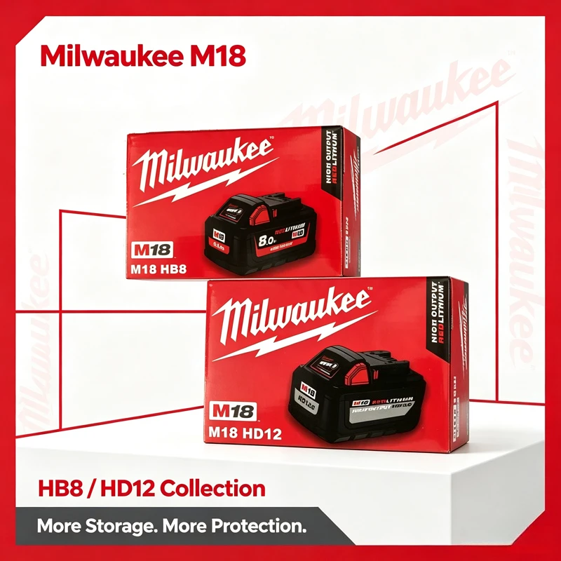 Original Milwaukee 18V 8.0Ah Battery High Performance 48-11-1860 HB8.0 Long Lasting Premium Quality Lithium Power Tools Battery