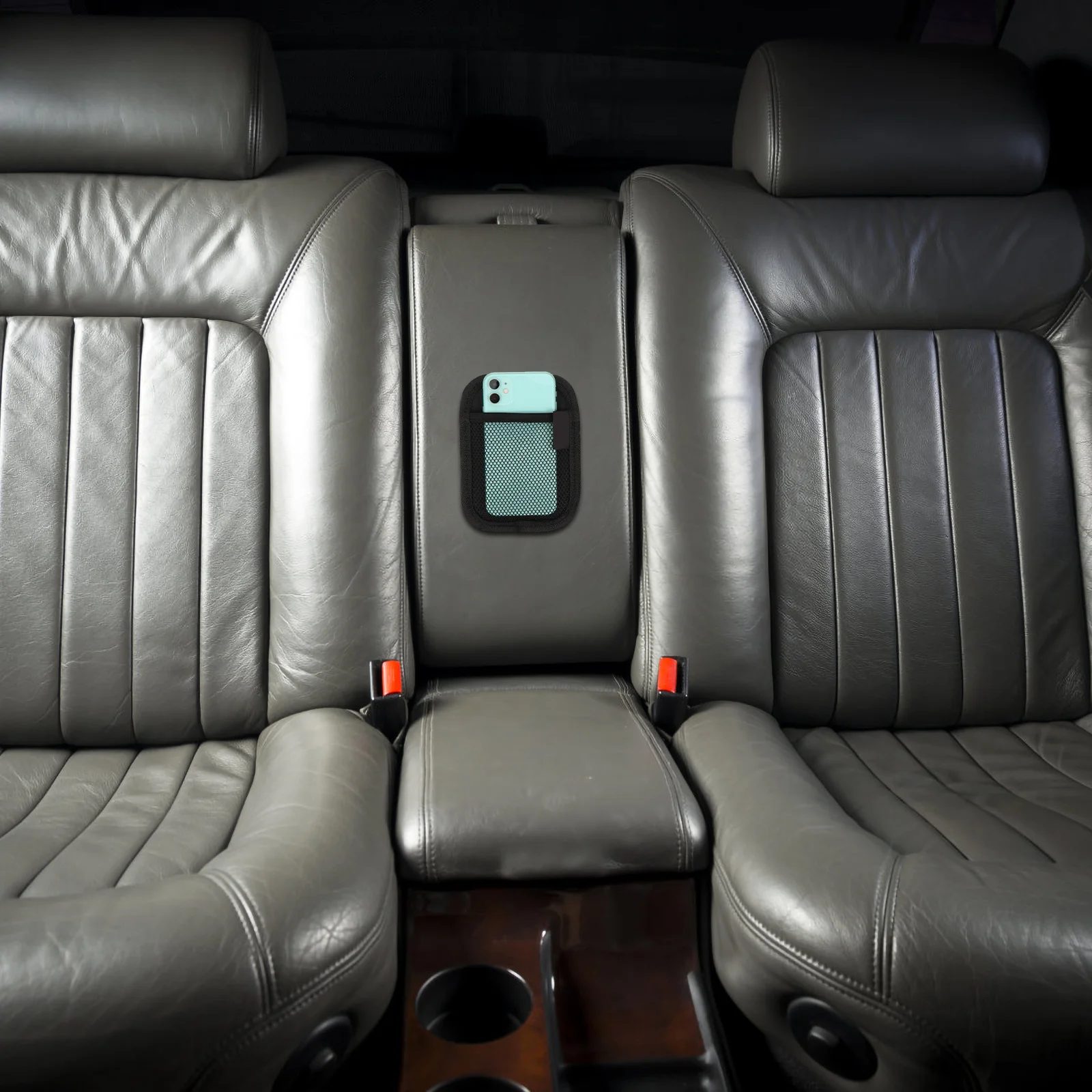 

2pcs Car Sticky Organizer Mesh Bag Seat Sundries Holder Car-Mounted Phone Storage Pouch Car Interior Storage Bag Durable Easy