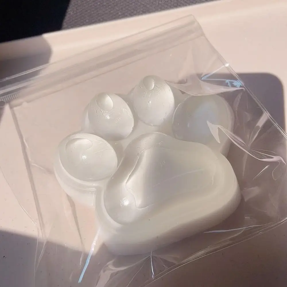 Funny Gift Transparent Large Cat Paw High Resilience Sticky Kitty Fidget Abreact Ultra Soft Stress Relief Pinch