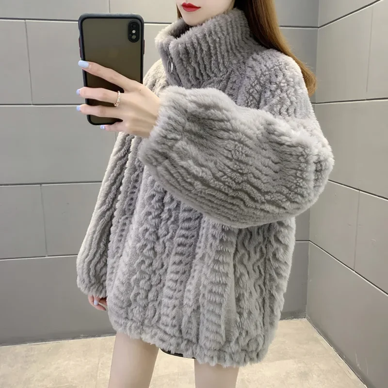 Tcyeek Fur Sheep Shearling Fur Coat Women's Short Lamb Wool Coats Elegant Casacos De Inverno Feminino 2021 Winter New Trend FCY