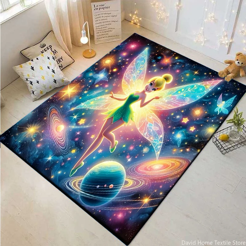 Disney Tinker Bell Area Rug,Carpet for Home Living Room Non-slip Bathroom Entrance Mat Sofa Doormat Kitchen Decoration