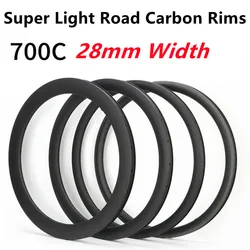 700C Bike Carbon Rims 28mm Wide 30mm 35mm 40mm 45mm 55mm 50mm 60mm Depth T800 road carbon bicycle rims Factory Wholesale