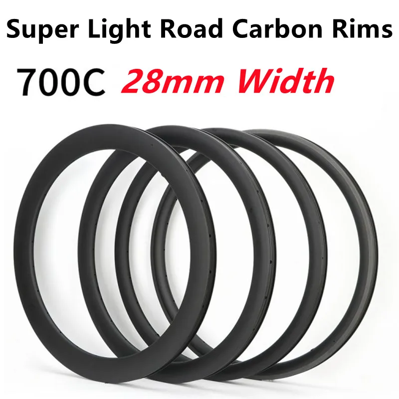 700C Bike Carbon Rims 28mm Wide 30mm 35mm 40mm 45mm 55mm 50mm 60mm Depth T800 road carbon bicycle rims Factory Wholesale