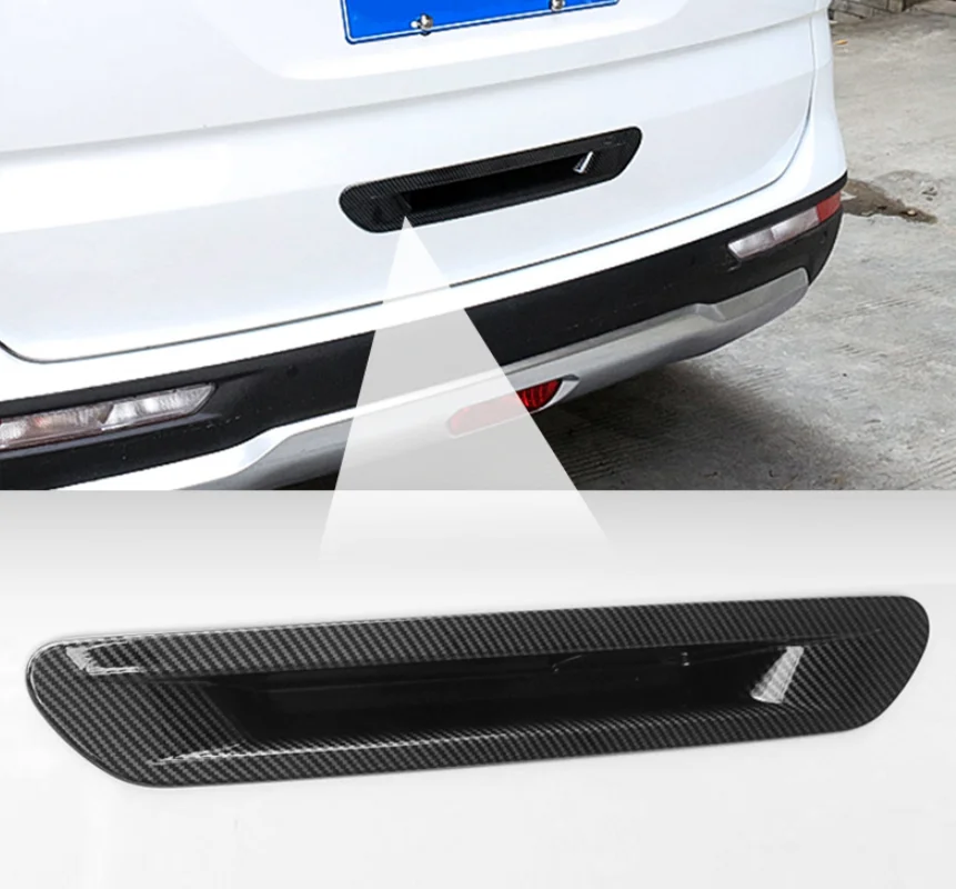 For Kia Carnival Sedona KA4 2020 2021 2022 2023 Car Rear Tailgate Trunk Door Handle Bowl Cover Trim ABS Carbon Fiber Accessories