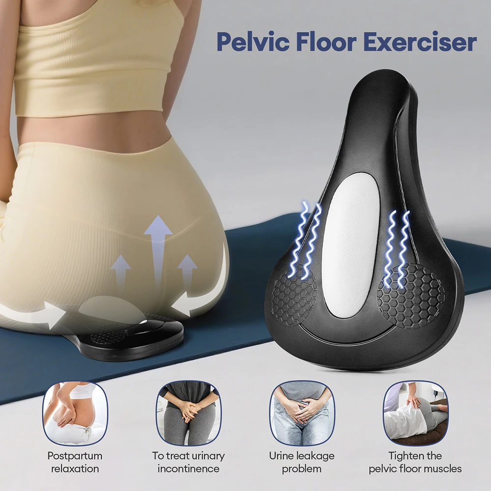 Electric PC Muscle Trainer Men and Women Sphincter Pelvic Floor Muscle Exerciser Multifunctional Adductor Massager for Home Gym
