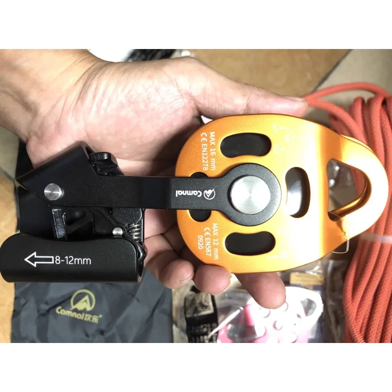 Eenrichtingsgereedschap met zelfsluitende katrol, aluminiumlegering voor transport van zwaar voorwerpen en moeiteloos optrekken