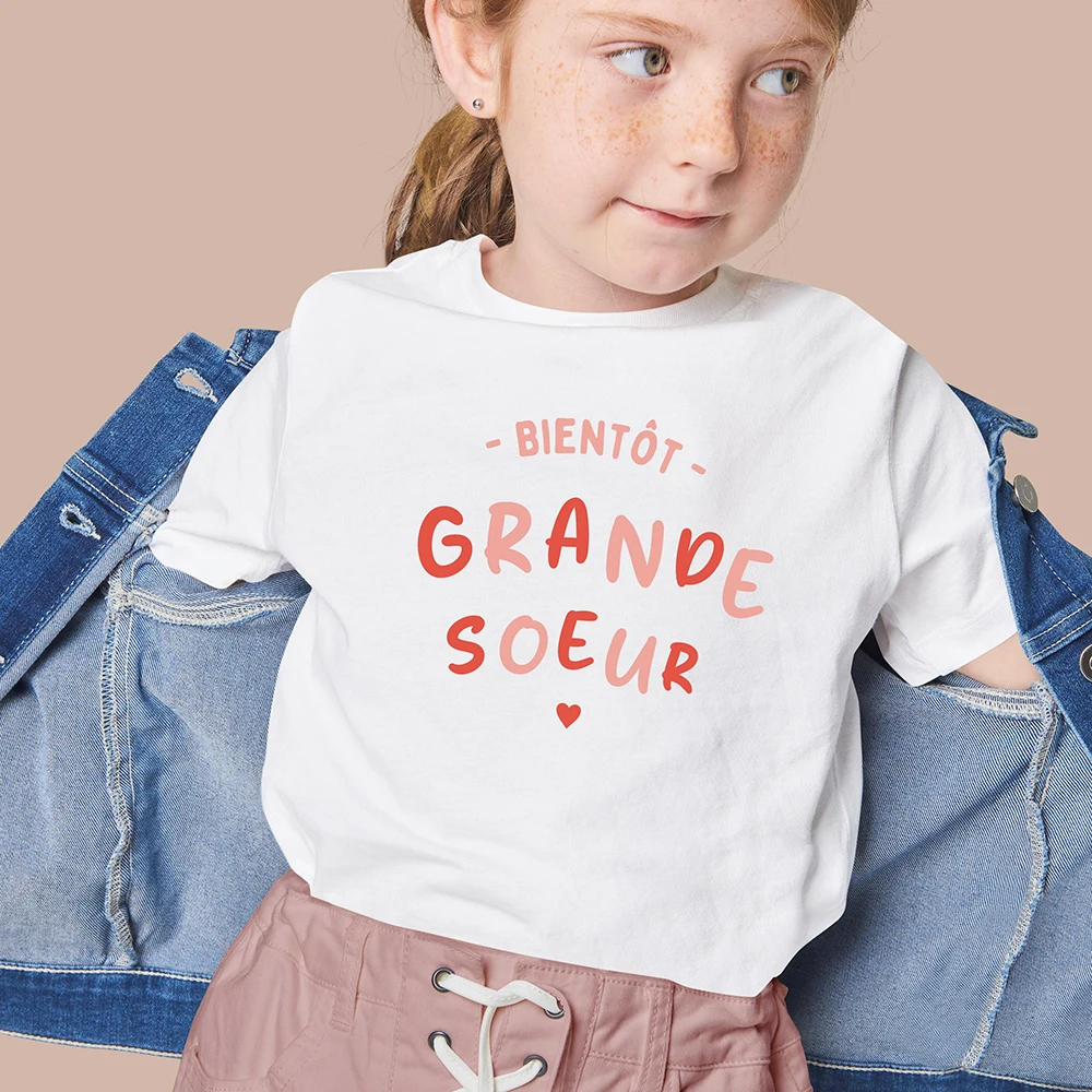 Camiseta Soon To Be Big Sister, anuncio de embarazo, camisetas Future Big Brother, ropa de regalo para Baby Shower, camisetas para niños y niñas
