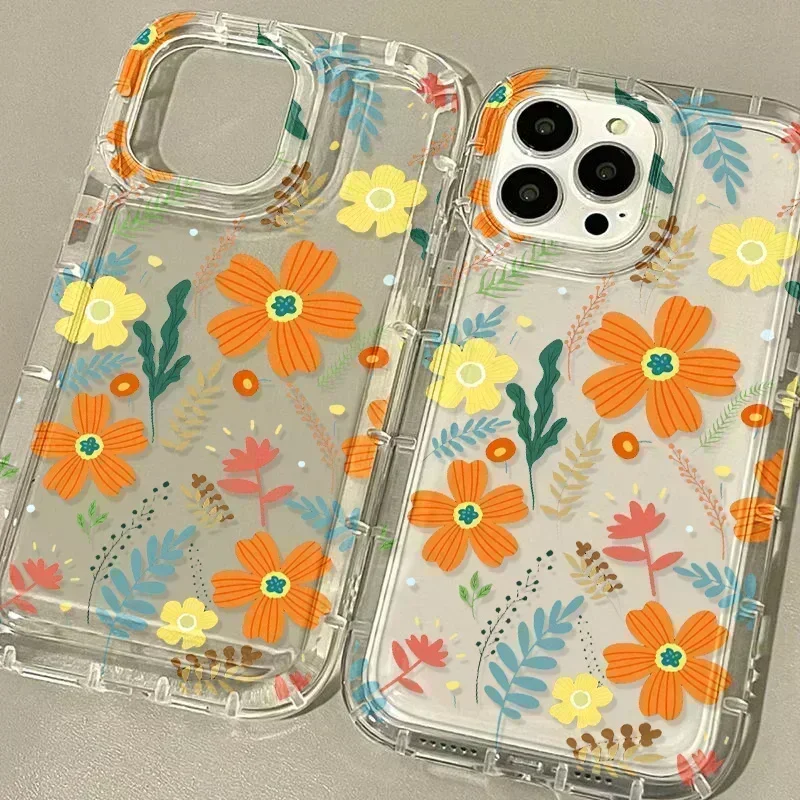 Weiche TPU Blume Handy hülle für iPhone 11 Hüllen iPhone 13 15 Pro Max 14 12 xr 7 8 plus x xs se 2020 14Promax 15Promax Funda Abdeckung