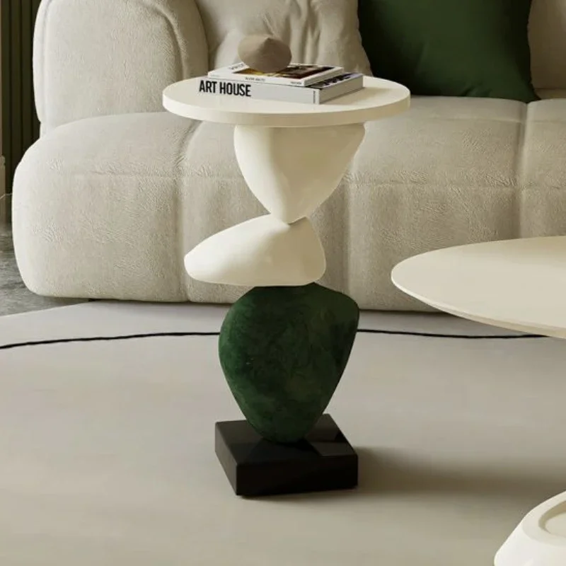 

Modern Coffee Tables Portable Hall Room Desks Removable Side Table Round Living Room Furniture with Stationary Base Design