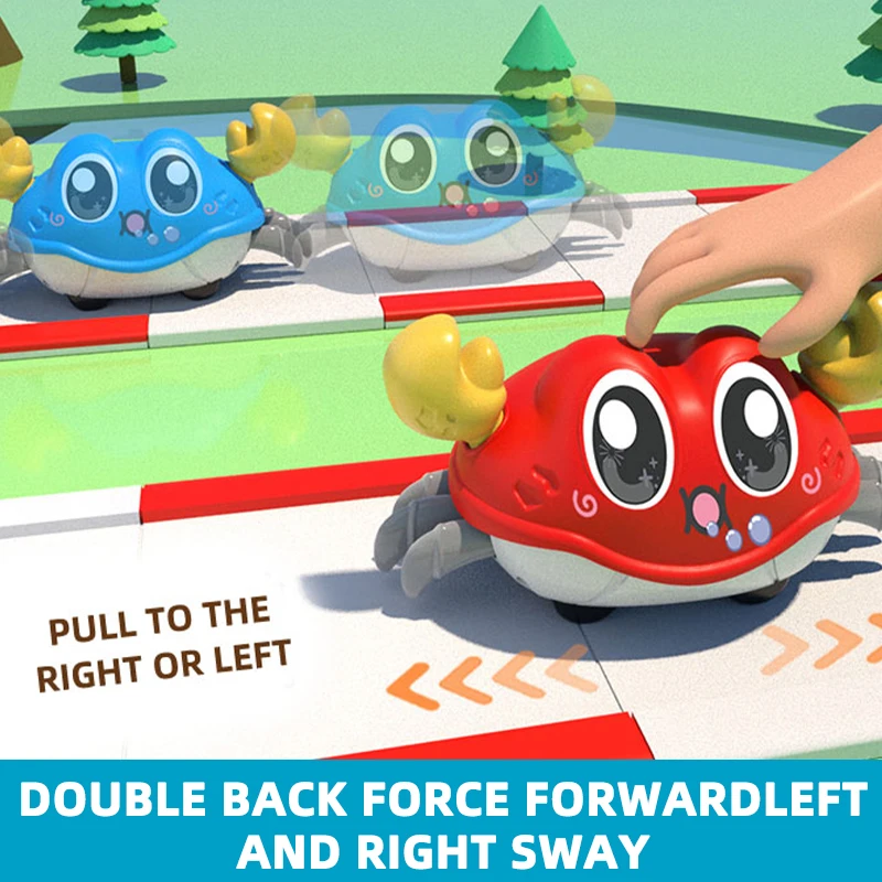 Crawling Crab Baby Toys 0 12 18 months for Toddler Boys Girls Pull Back Cars Crab Toys Push and Go Back Baby Car Toys for Kids