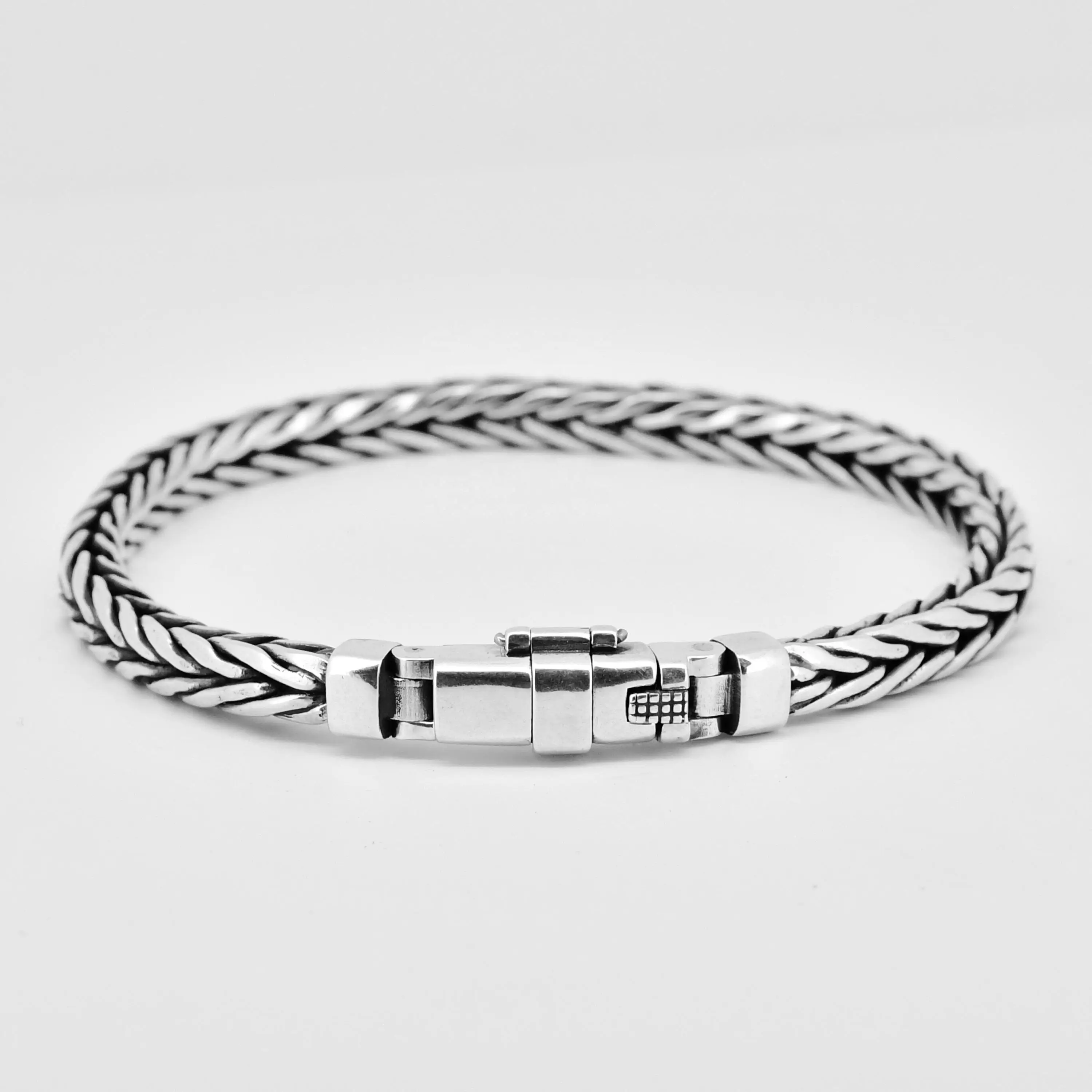 S925 Sterling Silve Twisted Armbänder Für Männer Hip Hop Handgemachte Exquisite Einzigartige Mode Schmuck Geschenk Fabrik Preis – Detail 20