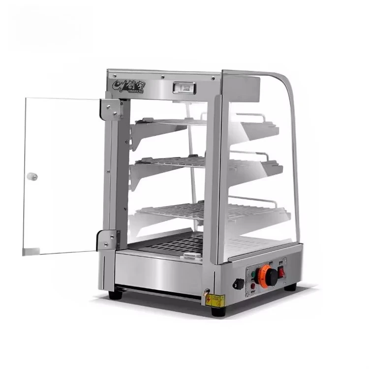 Custom Made CY-861 Heated Display Cabinet Pie Warmer Hot Food Showcase Fried Chicken Food Display Warmer
