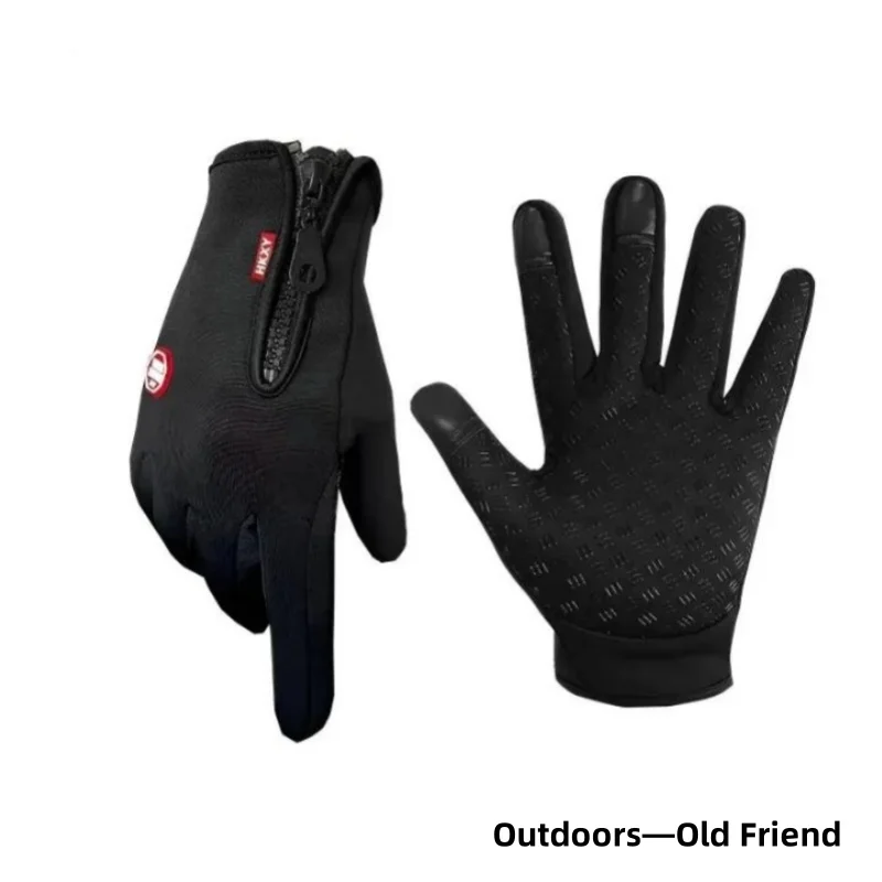 

New Ski Gloves Grab Velvet Touch Screen Gloves Autumn and Winter Warm Plus Velvet Cold Proof Waterproof Outdoor Riding Model