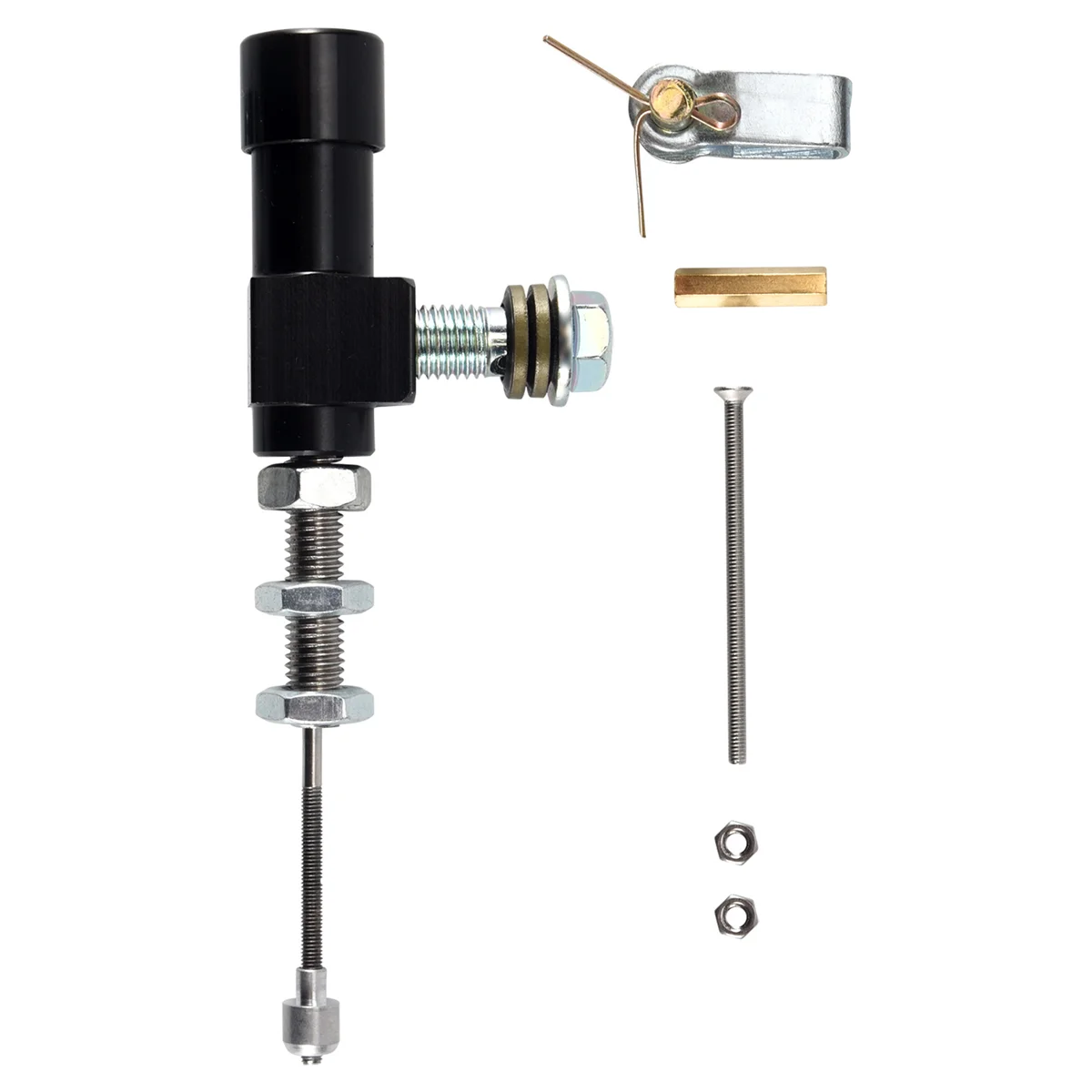 오토바이 유압 클러치 마스터 실린더 로드 브레이크 펌프, M10 x 1.25mm, 알루미늄 블랙