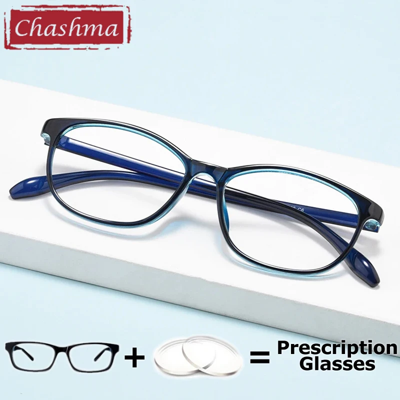 Chashma Prescription Glasses Student Eyeglasses Frames Myopia Women Fashion Simple Design for Anti Blue Protection Eyewear Lens
