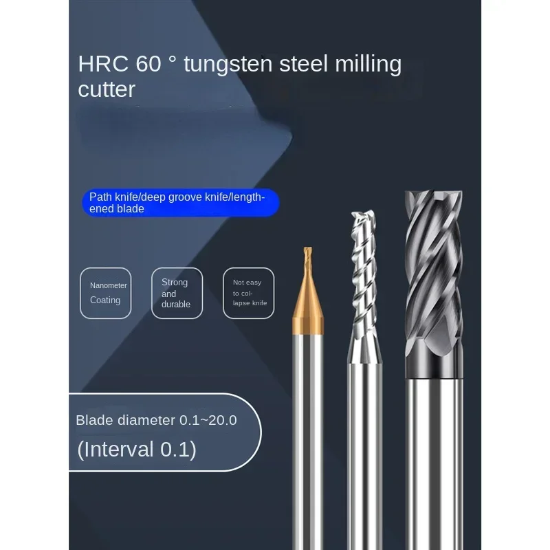 

cross-border NC tungsten carbide steel milling cutter with four edges and two edges.