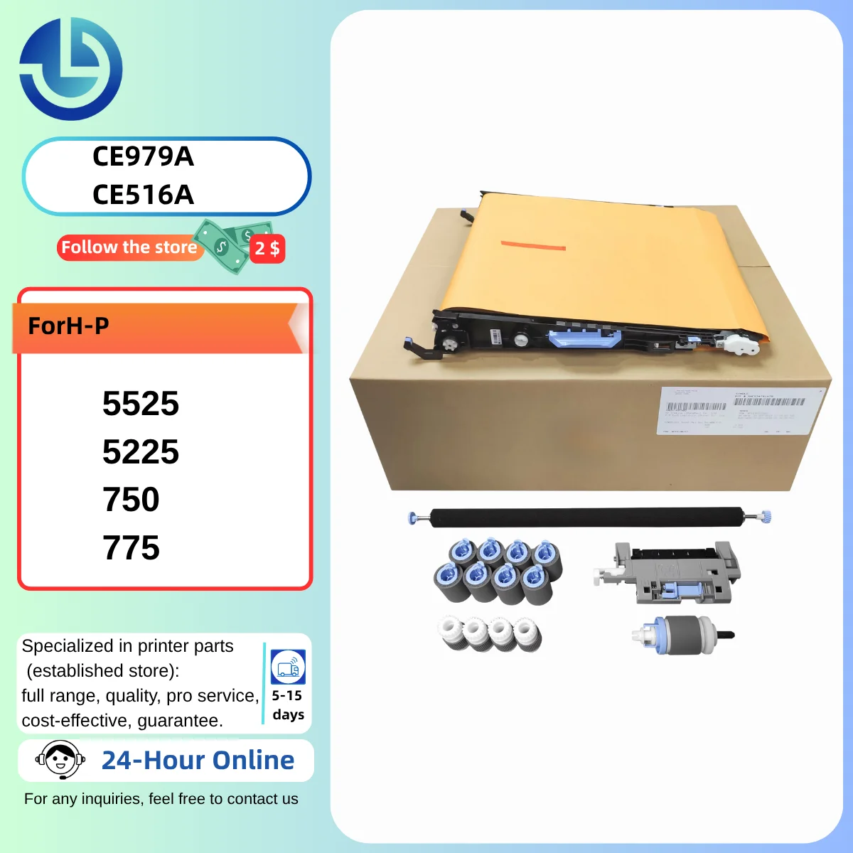 

CE979A CE516A Transfer Kit Belt For HP 5525 5225 750 775 - High Quality Printer Parts