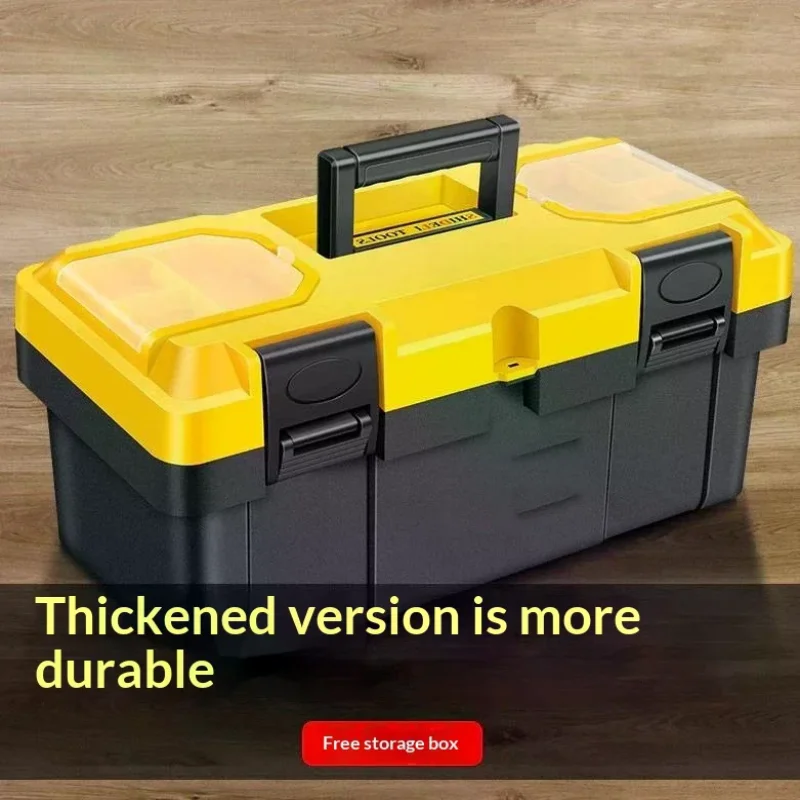 Duty Thickened Plastic Tool Box With Clear Compartments And Secure Latch Perfect For Home Garage DIY Repair Work Heavy