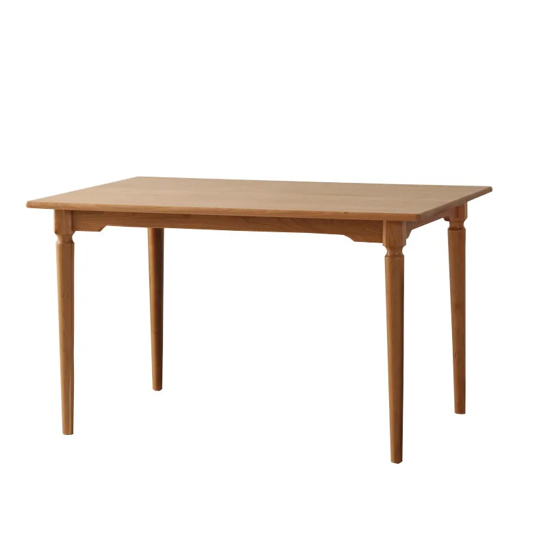 

Nordic simple and retro, cherry solid wood dining table small apartment, Japanese log white oak new Chinese style
