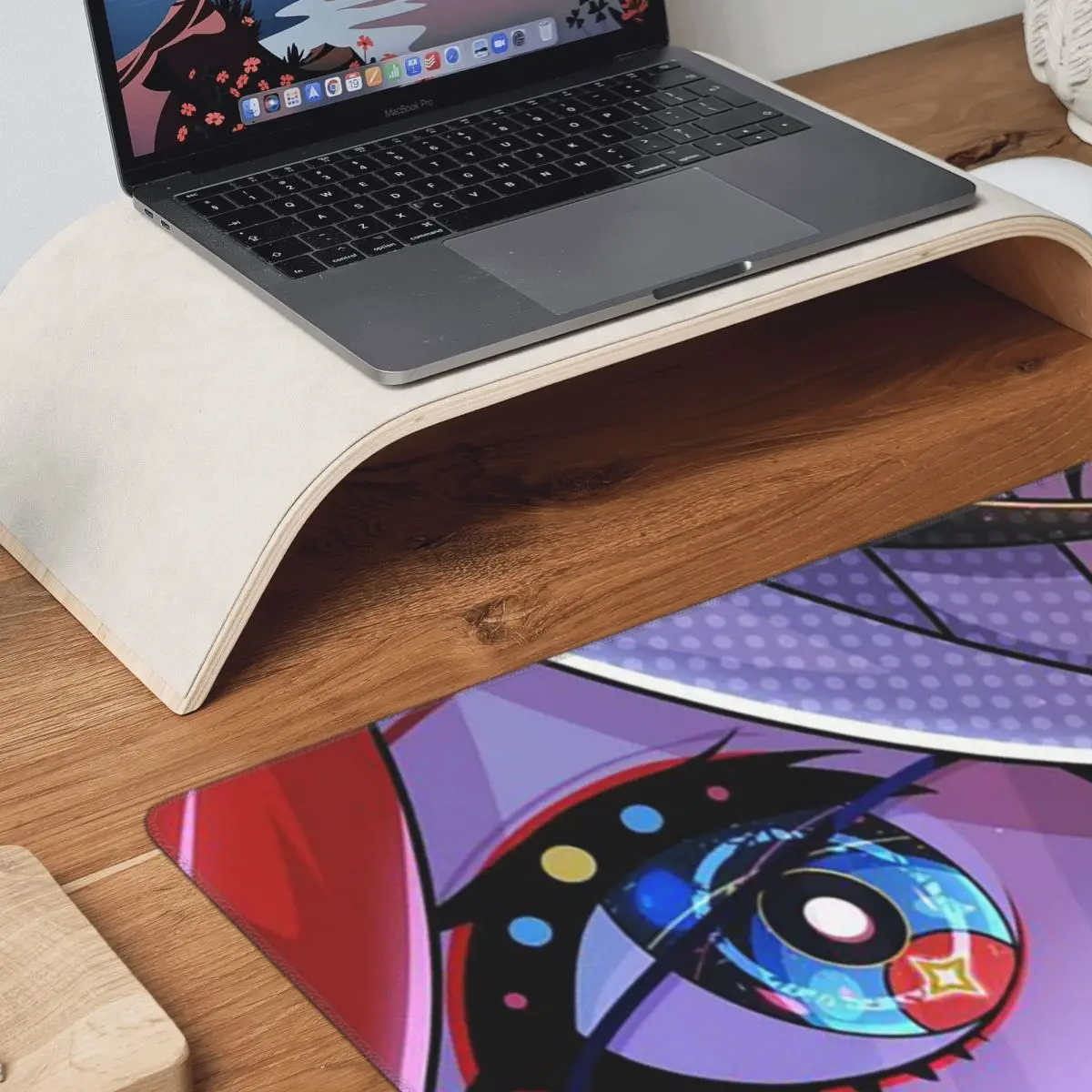 Hololive Hakos Baelz Alas Mouse Besar Karakter Virtual Alas Mouse Keyboard Komputer Alas Meja Gaming Alas Meja Aksesori Kantor