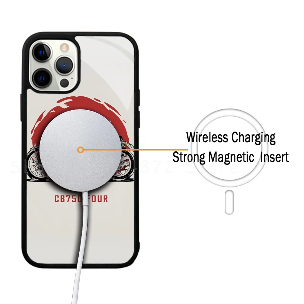 Cute M-Motorcycle Phone Case For IPhone 16 15 14 13 Pro Max 11 Mini Alex Mirror For Magsafe Wireless Charging Cover