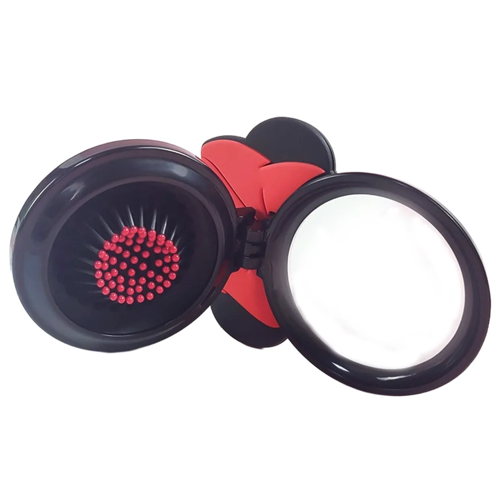 Disney Hair Comb Minnie Mouse Air Cushion Combs Mirror Cartoon Figure Portable Massage Hair Brush Dual-use Hairdressing Tool view 5