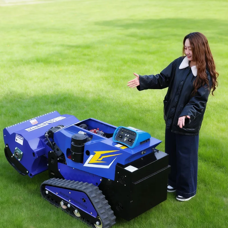 

Customized intelligent control tracked lawn mower suitable for all terrains, orchards, slopes, greenhouses, farms, weed control