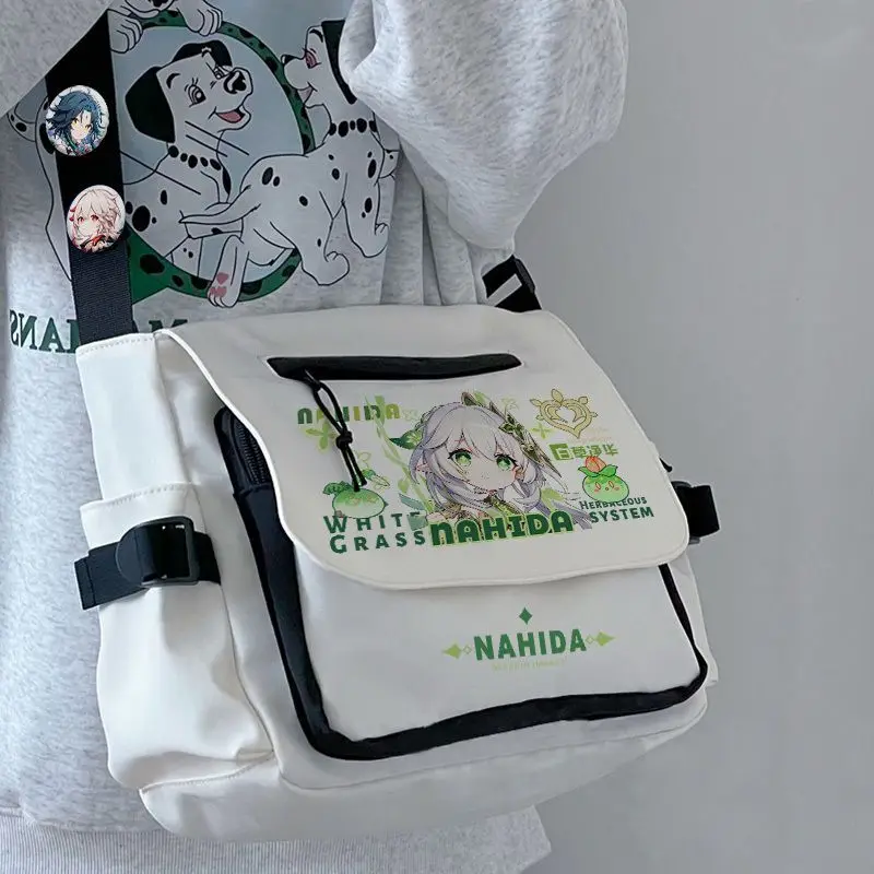 

Nahida Grass God Single Shoulder Genshin Impact Merchandise Large Capacity Cute Cartoon Crossbody Bag For Boys And Girls Anime