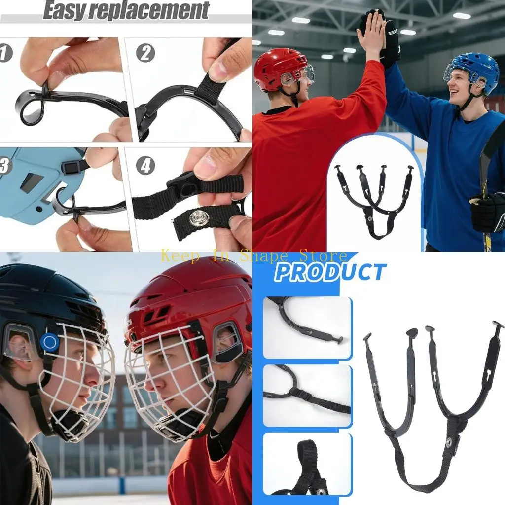 U1JC Quick Release Hockey Helmet Chin Strap Adjustable Sports Strap Hockey Equipment
