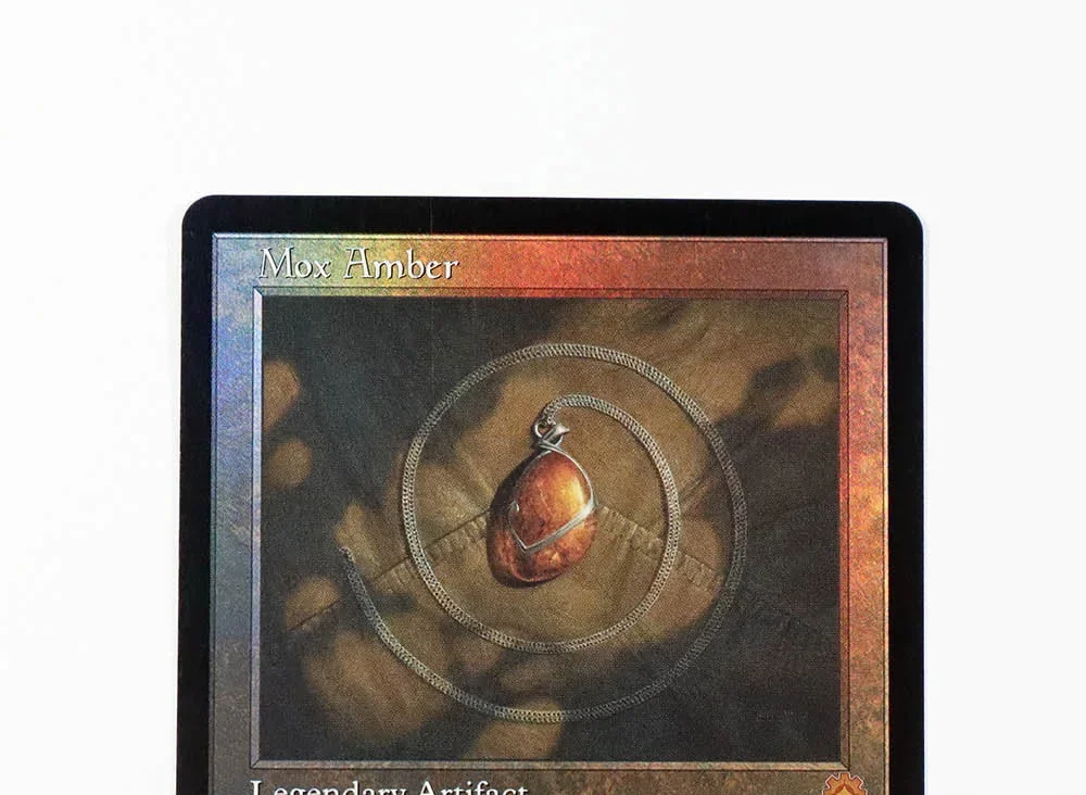 (Mox Amber) TCG بطاقات الوكيل السحري لعبة سوداء عالية الجودة لوحة تجميع الوكيل لعب أوراق التداول الوكيل