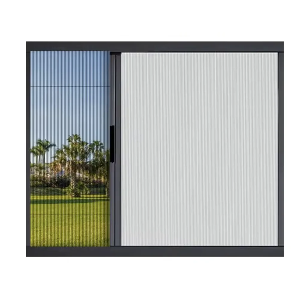 Frame-mounted Day & Night Honeycomb Blinds. Blackout layer for total darkness. Mosquito net layer keeps bugs out. Ideal for any