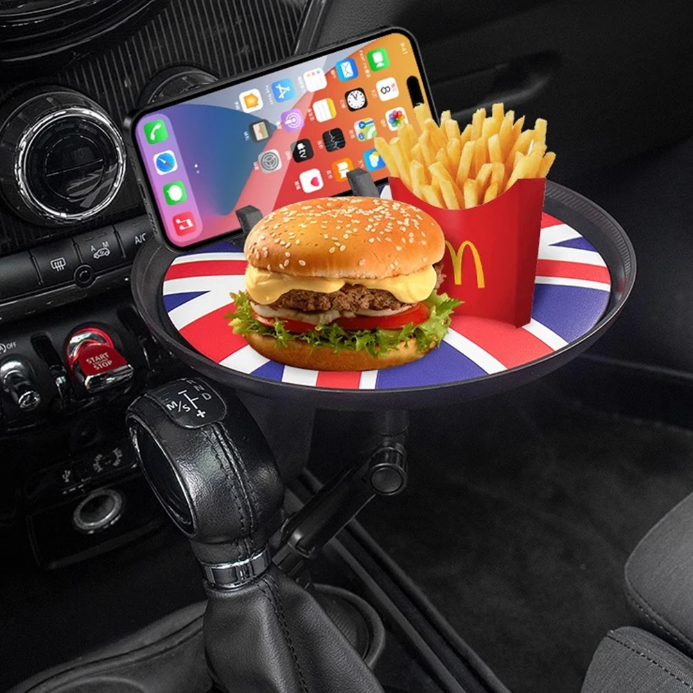 Car Cup Holder Meal Tray Auto Snack Storage Small Dining Table Decoration for Mini Cooper S JCW R55 R56 F55 F56 R60 F60 R61 R57
