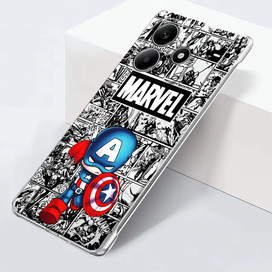 Marvel Sipiderman Ironman Phone Case for Redmi Note 14ProPlus5G 14 13ProPlus 13 Pro 10Pro4G 12Pro5G Luxury Coque