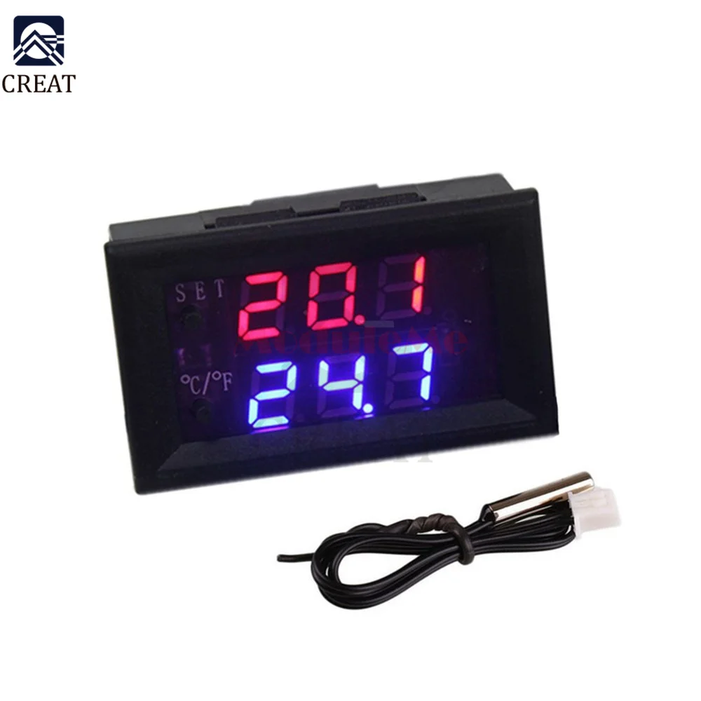 W1209WK W1209 WK DC 12V Digital LED Thermostat Temperature Control Thermometer Thermo Controller Switch Module + NTC Sensor